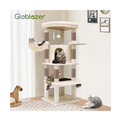 Globlazer Corner Cat Tree, 51in Curved Series Modern Cat Tower for Indoor Cat…