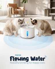 Cat Fountain for Drinking, 81oz/2.4L Pet Water Fountains for Cats Indoor, Qui…