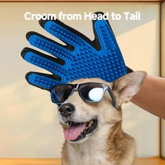 NVNAN Pet Hair Removal Glove for Dogs & Cats, 2-in-1 Deshedding Brush & Massage