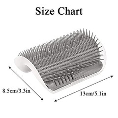 Cat Self Groomer Wall Brush Corner Face Scratcher Massage Comb Catnip Holde
