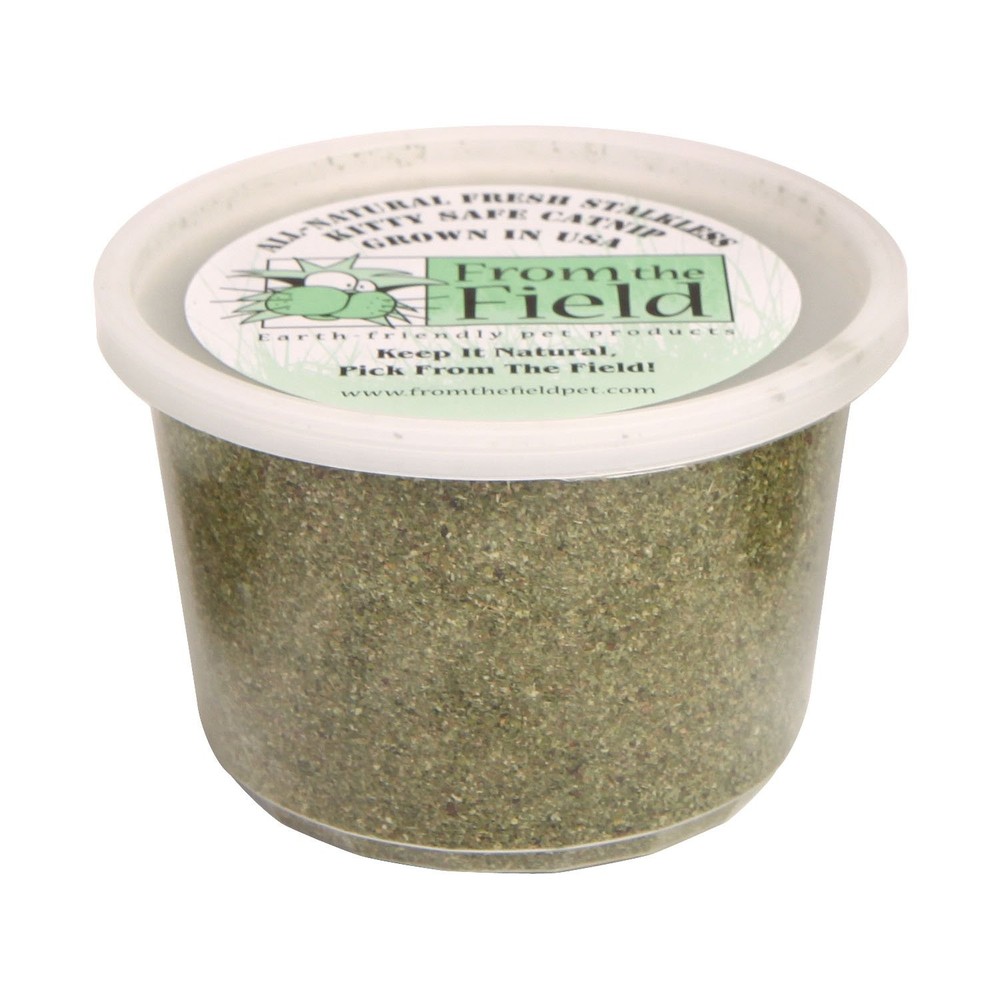 from The Field | Fine Ground Stalkless Catnip | Premium 3.5 Oz/Medium, Green