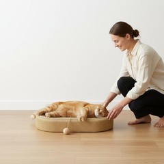 Cat Scratcher Lounger Long-Lasting Cat Scratcher Lounge Ergonomic Curved Design