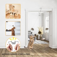 URMYONLY Cat Toys for Indoor Cats,Interactive Door Hanging 002, grey