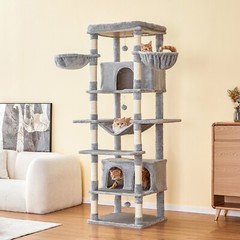 77.6” Cat Tower for Large Cat Climbing Tree Condo Playing House Activity Center