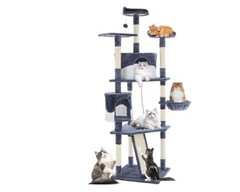 79 Inch Cat Tree Tower Large Multi Level Climbing Condo Sisal Posts Hammock