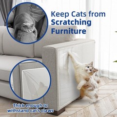 Anti Cat Scratch Furniture Protector Clear Thicken Vinyl 196.9″x16.5″ Couch P…