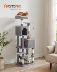 Cat Tree, 59.5-Inch Tall Cat Tower, Plush Multi-Level Condo with 5 Scratching…