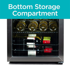 BLACK+DECKER 26 Bottle Wine Fridge with Interior Light and Mechanical Temperatur