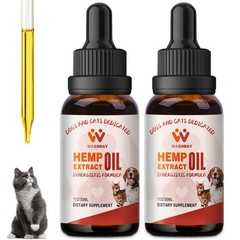 WACHRAY Hemp Oil for Dogs and Cats – Calming Drops Dog 2-Pack, clear
