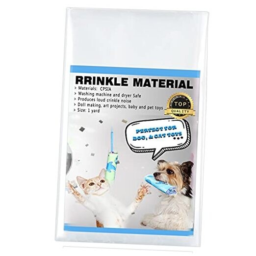 1 Yard Crinkle Paper for Baby Toys Noise Making Plastic Film for Dog Toys