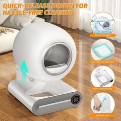 Self Cleaning Kitty Litter Box, App Control Extra Large Automatic Cat Litter Box