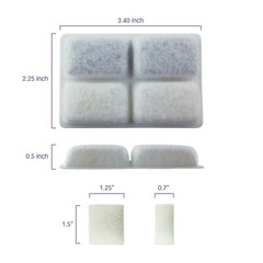 Water Filter & Pre-Filter Compatible With FURRYBABY® 2L, Pack of 12