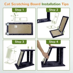 Globlazer Cat Tower for Indoor Adult Cats, 50-inch Heavy 50 inch, Light Grey
