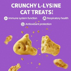 Just Try 13.4 OZ Lysine Cat Treats Natural Salmon Flavor Healthy Cat Training