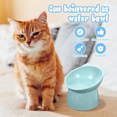 3Pcs Reusable Raised Cat Food Bowls Ergonomic Tilted Design for Cats