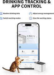 PETKIT EVERSWEET MAX Cordless Cat Water Fountain with Motion Sensor, 101 Oz/3L P