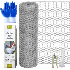 Chicken Wire Fencing, 16.5 Inch x 80 Feet Chicken Wire Mesh Roll for Garden P…