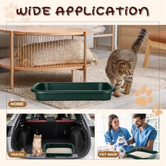 3 Pcs Low Entry Senior Cat Litter Box Large Size Pet Low Entry Open Top Litter
