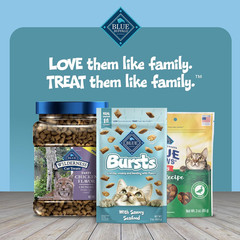 Bursts Crunchy & Creamy Cat Treats, Great for Training, Savory Seafood, 5-Oz Bag
