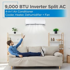 BLACK+DECKER 9,000 BTU Smart Mini Split Air Conditioner with Heat, Inverter Comp