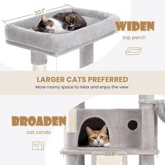 81-Inch Multi-Level Cat Tree with Cozy Condos & Durable Scratching Posts