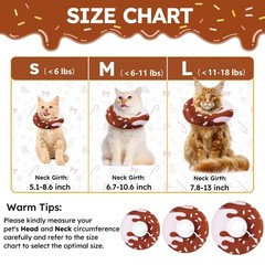 Cat Cone Collar Soft, Recovery for Wound Healing Large, Chocolate