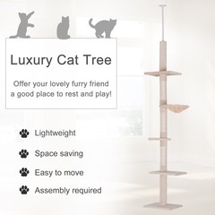 Cat Tree Tower Multi-Level Cat Condo Sisal Scratching Post Hammock