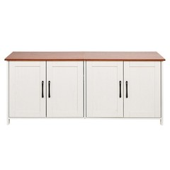Contemporary Cat Litter Box Cabinet 47.2in Two Entry Points