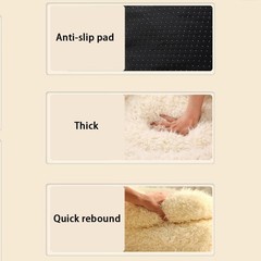 Pet House, Cat Dog Bed, Winter Warm Alpaca Fluffy Bed, Anti-Slip Bottom