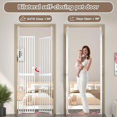 71″ High Extra Tall Cat Gate, 34-36 Inch Tall Pet Gates, Auto Close Kitten Sa…