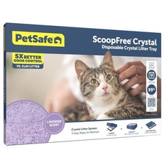 Crystal Cat Litter Tray Disposable Lavender Odor Control Leakproof 30 Days New