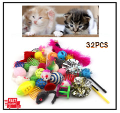 Cat Toys Kitten Toys Assortments 32 Packs Cat Toys Variety Pack for Kitty Cat
