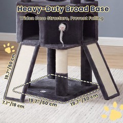 Cat Tree, 81.1-Inch Tall Heavy Duty Cat Tower with Diamond-Shaped Condo for L…