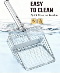 Ergonomic XL Cat Litter Scoop – Stainless Steel with Deep Shovel Design for Cats