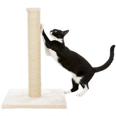 Parla Sisal 24.5″ Cat Scratching Post with Plush Base, Gray