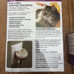 Comfort Zone Feliway Cat Pheromone Diffuser Plug-In Unit with One Refill