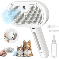 Dog Brush Cat Brush for Shedding, 3 in 1 Self Cleaning Steam Dog and Kitty Brush