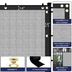 WINDSCREEN4LESS 6′ x 50′ Privacy Fence Screen in Light Grey for Chain Link Fe…
