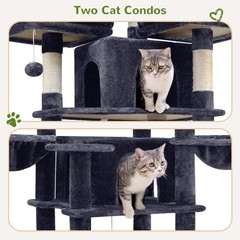Globlazer Big Cat Tower for Indoor Cats, 80inch Cat Tower for Multiple Adult …