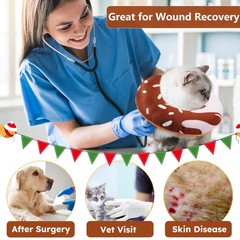Cat Cone Collar Soft, Recovery for Wound Healing Large, Chocolate