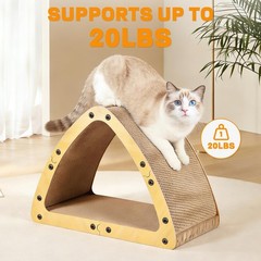 Cardboard Cat House Triangle Scratcher Cozy Lounger Tunnel Sofa Indoor Pet