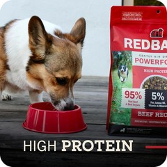 Redbarn Powerfood Air Dried Dog Food 2 lbs High Protein Beef and Lamb with Prebi