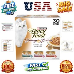 Purina Gravy Lovers Poultry and Beef Grilled Gourmet Wet Cat Food Variety Pac…