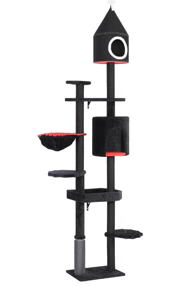 88” H Tall Gothic Cat Tree, Cat Condo, Cat Tower