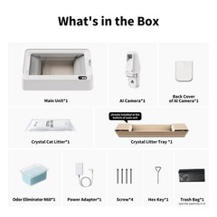 PETKIT Open-Top & AI Camera Self Cleaning Cat Litter Box w/ 2-Way Raking/5G WiFi