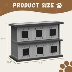 Outdoor Resin Double-Decker Cat Houses Weatherproof Large Space Cat Shelter