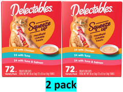Hartz Delectables Squeeze Up Interactive Lickable Wet Cat, 0.5oz (72 Count)