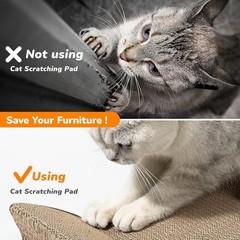 Durable Cat Scratcher Pad Corrugated Cardboard Heavy Duty Reversible for Indoor