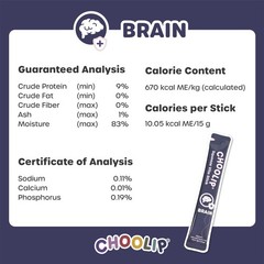Choolip Squeeze Vita Stick Brain Support Lickable Cat 3.7 Ounce (Pack of 1)
