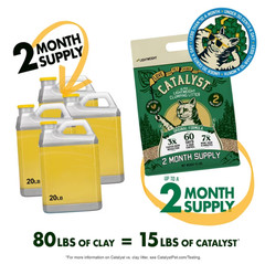 2 Pack Catalyst Pet Original Formula Natural Clumping Cat Litter, 15 lb Bag
